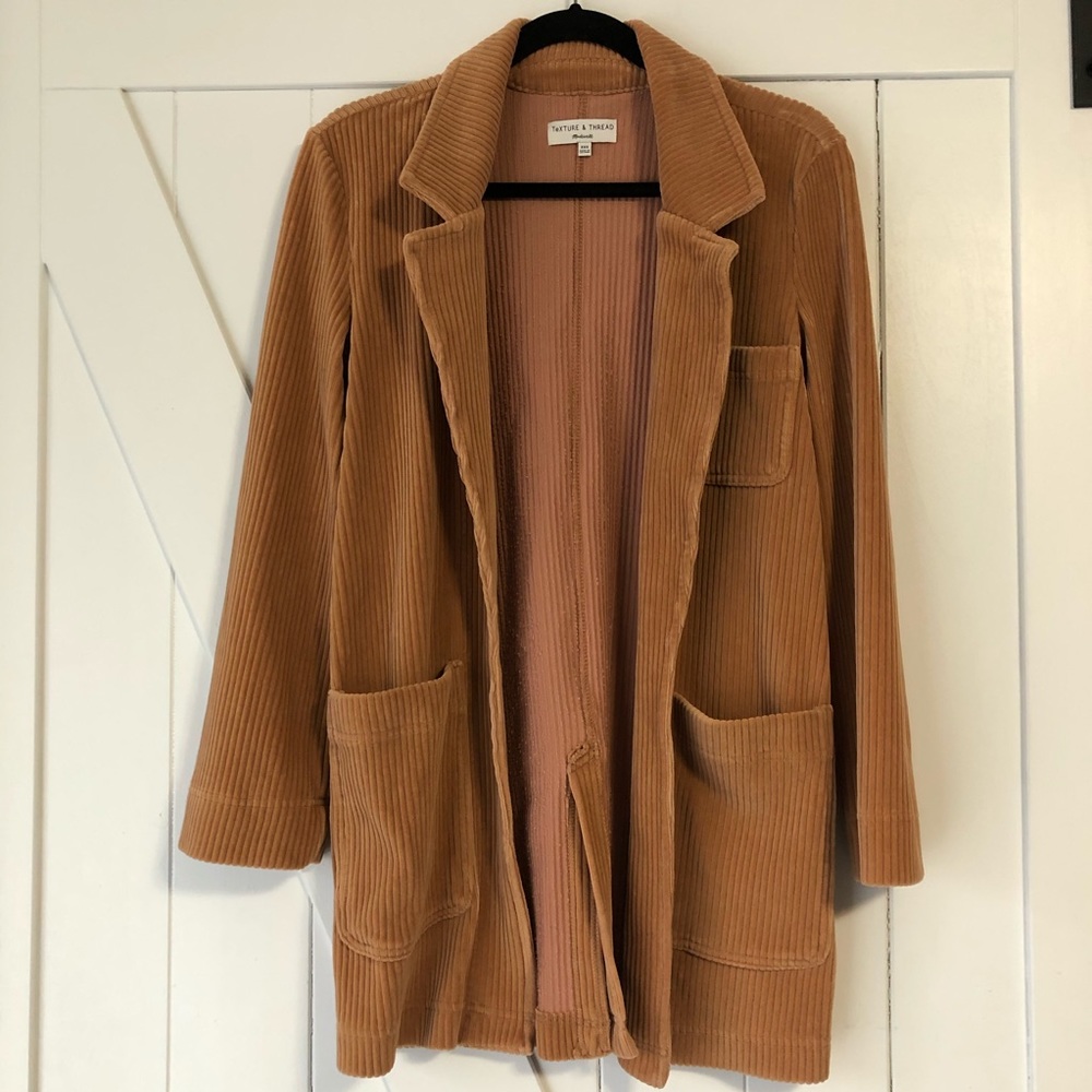 Madewell Texture & Thread velour blazer/cardigan